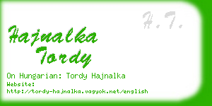 hajnalka tordy business card